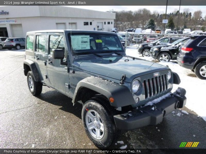 Anvil / Black 2014 Jeep Wrangler Unlimited Sport 4x4