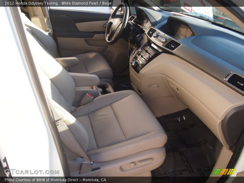 White Diamond Pearl / Beige 2012 Honda Odyssey Touring