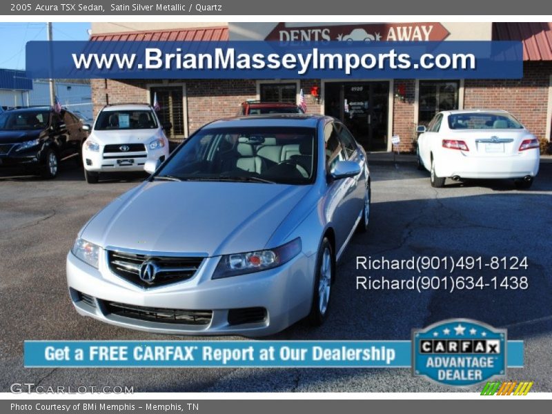 Satin Silver Metallic / Quartz 2005 Acura TSX Sedan