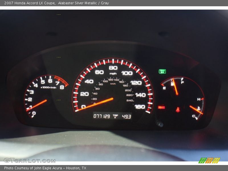 Alabaster Silver Metallic / Gray 2007 Honda Accord LX Coupe