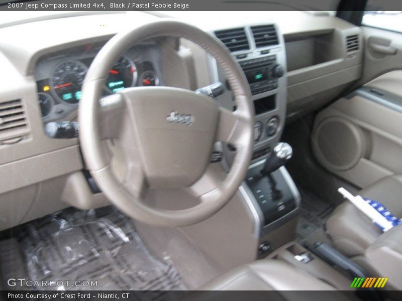 Black / Pastel Pebble Beige 2007 Jeep Compass Limited 4x4