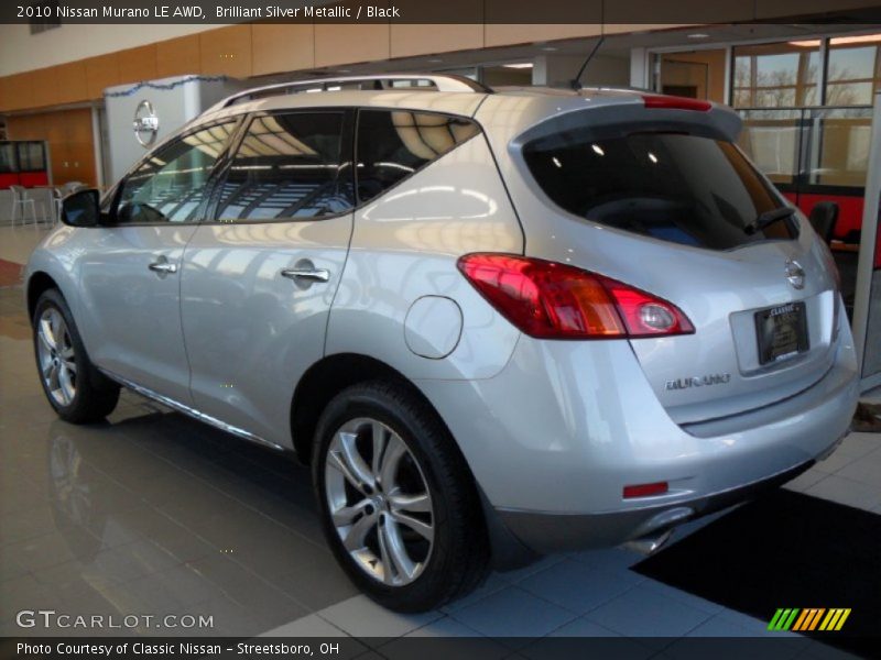 Brilliant Silver Metallic / Black 2010 Nissan Murano LE AWD