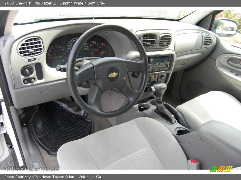 Summit White / Light Gray 2008 Chevrolet TrailBlazer LS