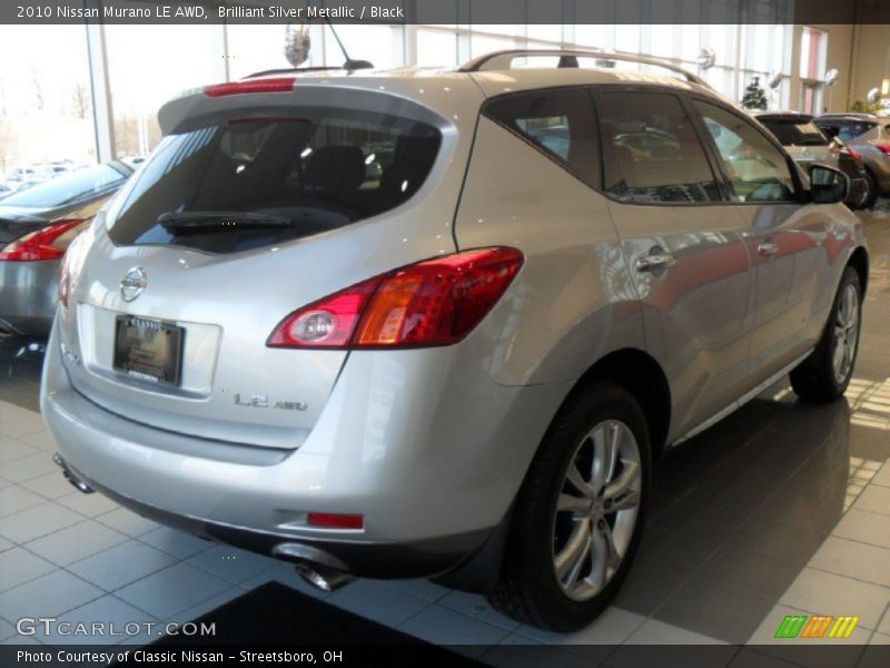 Brilliant Silver Metallic / Black 2010 Nissan Murano LE AWD