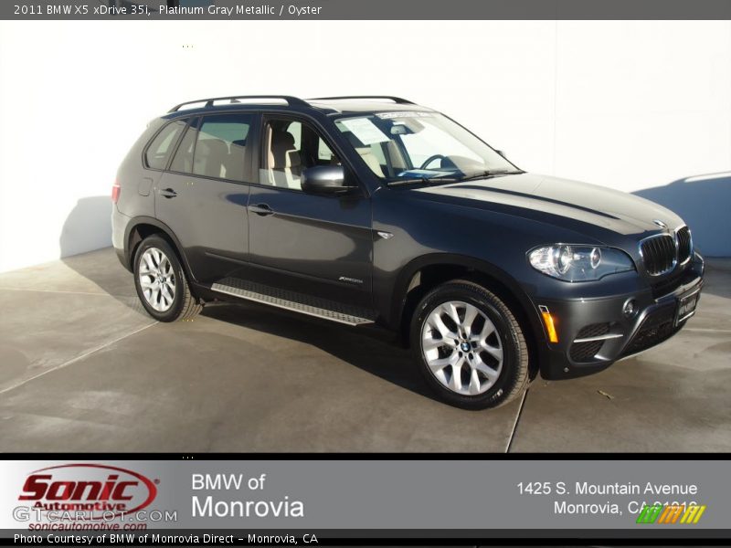 Platinum Gray Metallic / Oyster 2011 BMW X5 xDrive 35i