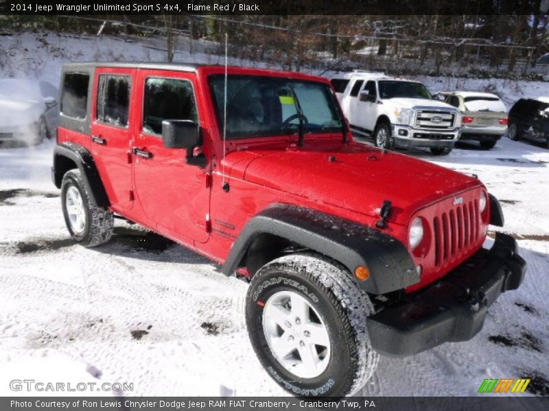 Flame Red / Black 2014 Jeep Wrangler Unlimited Sport S 4x4