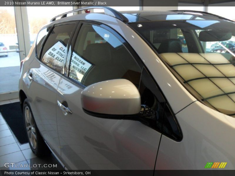 Brilliant Silver Metallic / Black 2010 Nissan Murano LE AWD