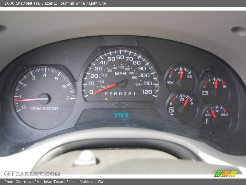 Summit White / Light Gray 2008 Chevrolet TrailBlazer LS