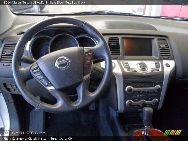 Brilliant Silver Metallic / Black 2010 Nissan Murano LE AWD