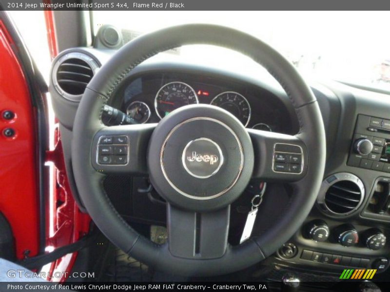 Flame Red / Black 2014 Jeep Wrangler Unlimited Sport S 4x4
