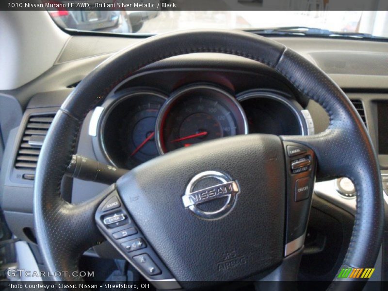 Brilliant Silver Metallic / Black 2010 Nissan Murano LE AWD