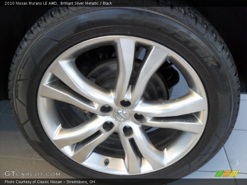 Brilliant Silver Metallic / Black 2010 Nissan Murano LE AWD