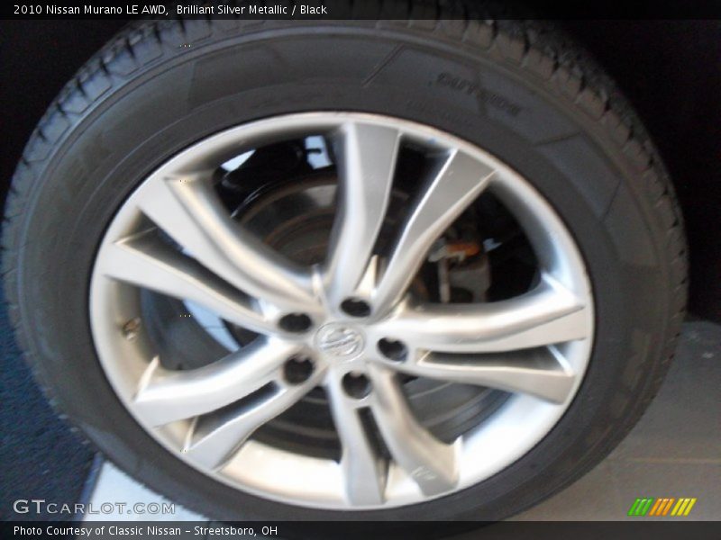 Brilliant Silver Metallic / Black 2010 Nissan Murano LE AWD