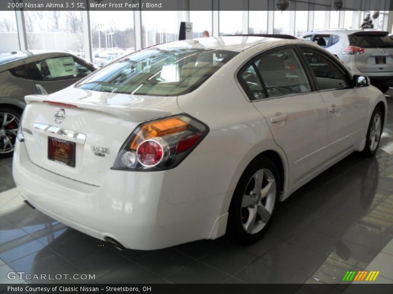 Winter Frost Pearl / Blond 2008 Nissan Altima 3.5 SE