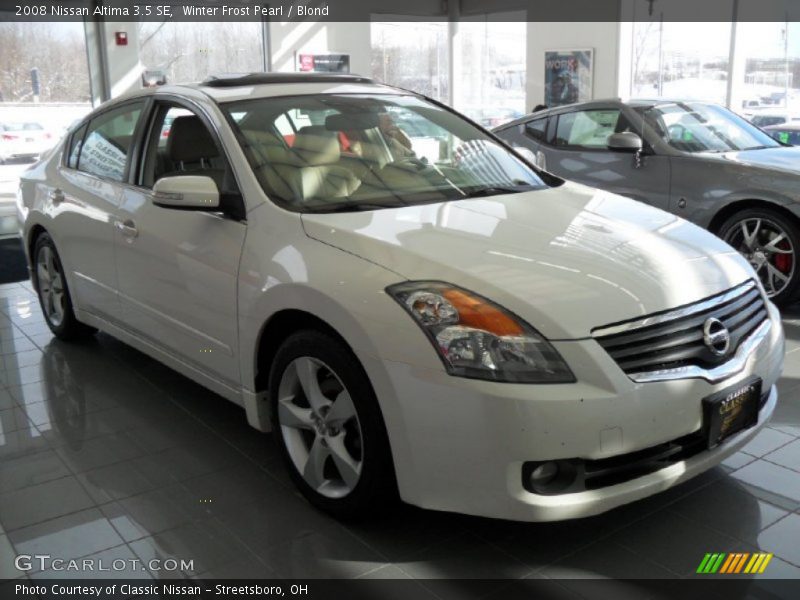 Winter Frost Pearl / Blond 2008 Nissan Altima 3.5 SE