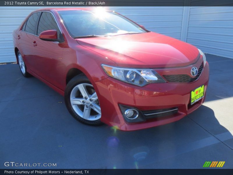 Barcelona Red Metallic / Black/Ash 2012 Toyota Camry SE