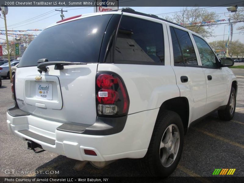 Summit White / Light Gray 2008 Chevrolet TrailBlazer LS 4x4