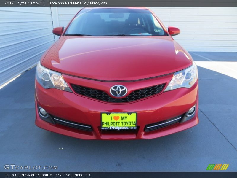 Barcelona Red Metallic / Black/Ash 2012 Toyota Camry SE