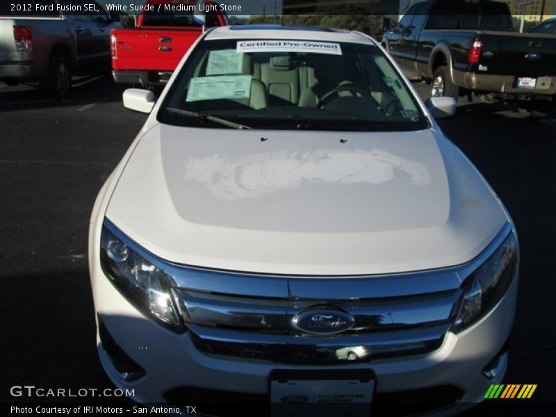 White Suede / Medium Light Stone 2012 Ford Fusion SEL