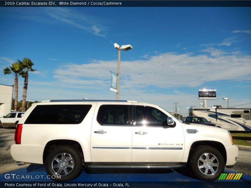 White Diamond / Cocoa/Cashmere 2009 Cadillac Escalade ESV