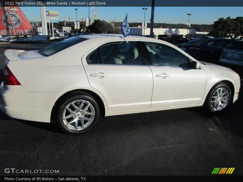 White Suede / Medium Light Stone 2012 Ford Fusion SEL