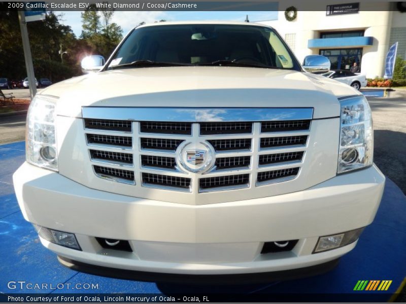 White Diamond / Cocoa/Cashmere 2009 Cadillac Escalade ESV