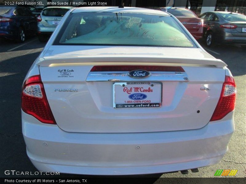 White Suede / Medium Light Stone 2012 Ford Fusion SEL