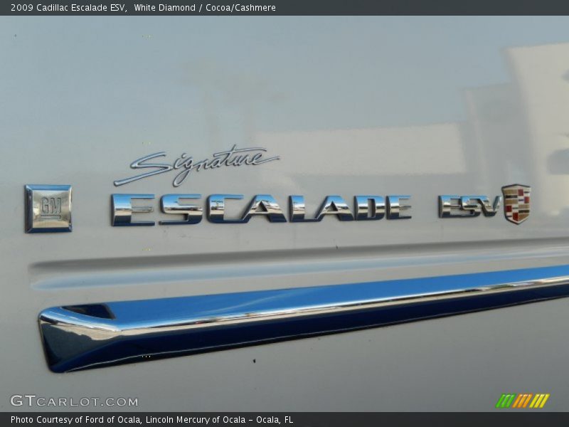 White Diamond / Cocoa/Cashmere 2009 Cadillac Escalade ESV