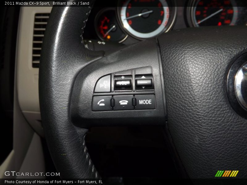Brilliant Black / Sand 2011 Mazda CX-9 Sport