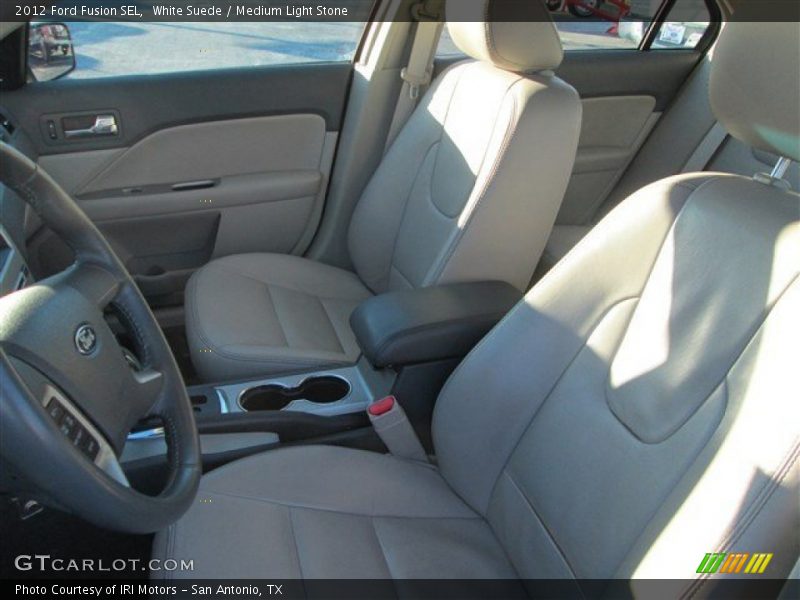 White Suede / Medium Light Stone 2012 Ford Fusion SEL