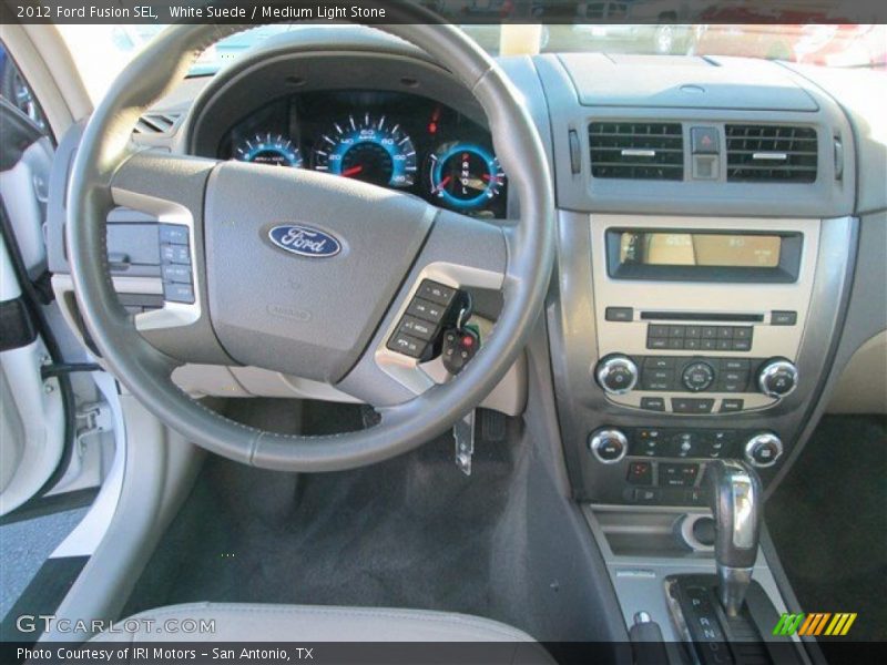 White Suede / Medium Light Stone 2012 Ford Fusion SEL