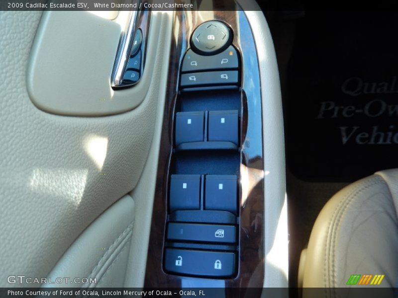 White Diamond / Cocoa/Cashmere 2009 Cadillac Escalade ESV