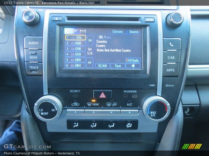 Barcelona Red Metallic / Black/Ash 2012 Toyota Camry SE