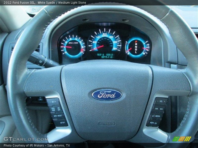 White Suede / Medium Light Stone 2012 Ford Fusion SEL