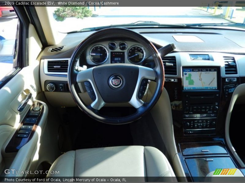 White Diamond / Cocoa/Cashmere 2009 Cadillac Escalade ESV