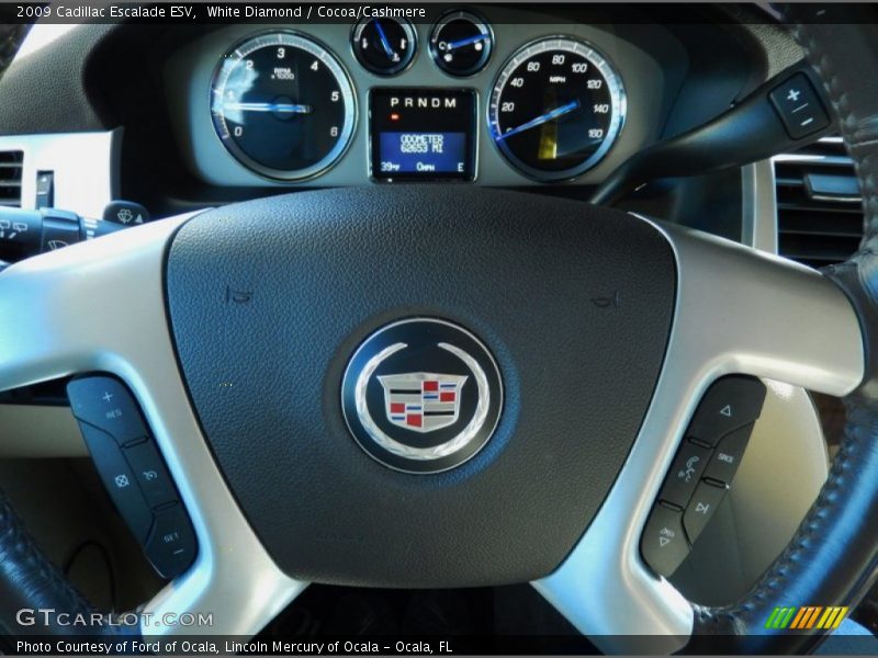 White Diamond / Cocoa/Cashmere 2009 Cadillac Escalade ESV
