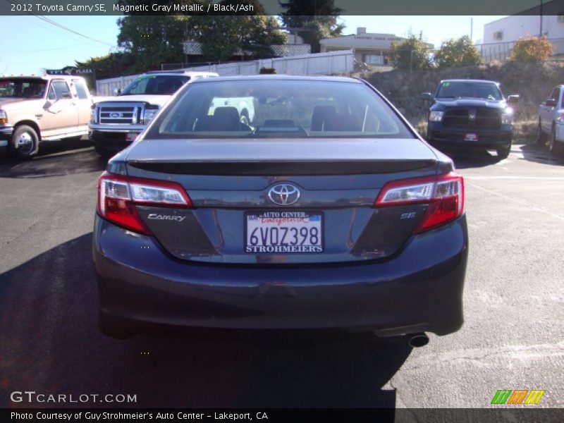 Magnetic Gray Metallic / Black/Ash 2012 Toyota Camry SE