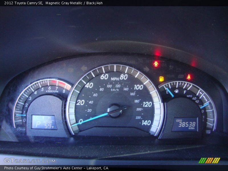 Magnetic Gray Metallic / Black/Ash 2012 Toyota Camry SE