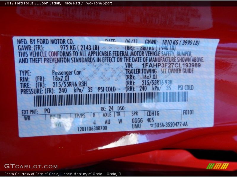 Race Red / Two-Tone Sport 2012 Ford Focus SE Sport Sedan