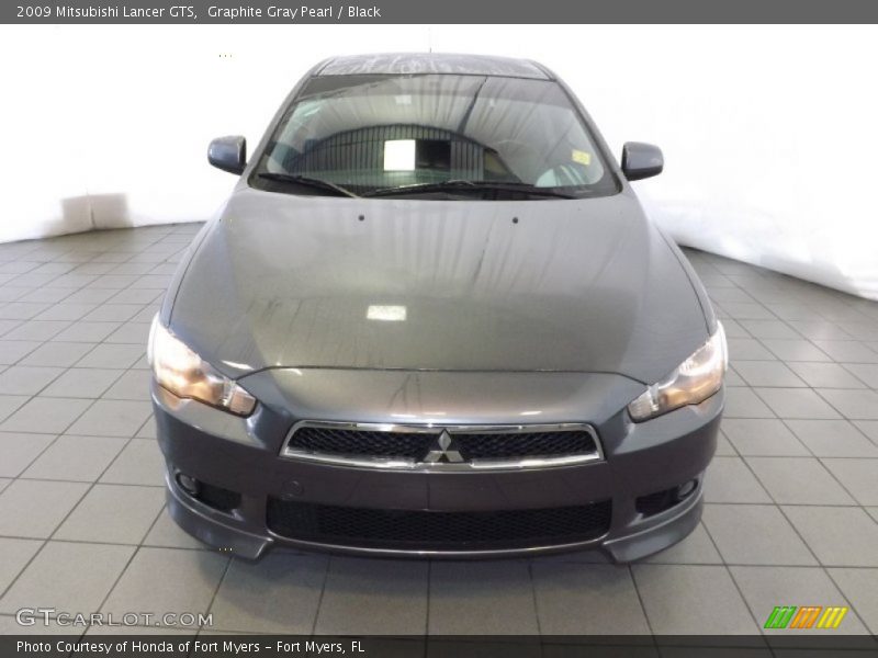 Graphite Gray Pearl / Black 2009 Mitsubishi Lancer GTS
