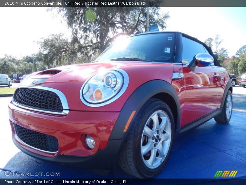 Chili Red / Rooster Red Leather/Carbon Black 2010 Mini Cooper S Convertible