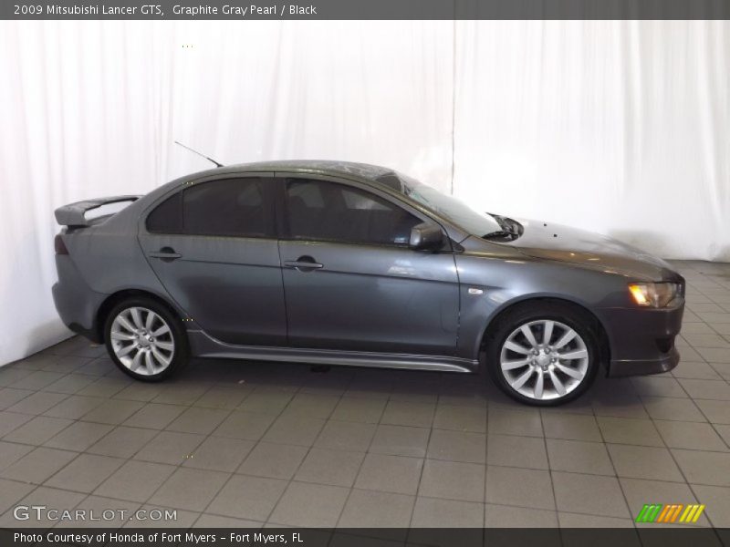 Graphite Gray Pearl / Black 2009 Mitsubishi Lancer GTS