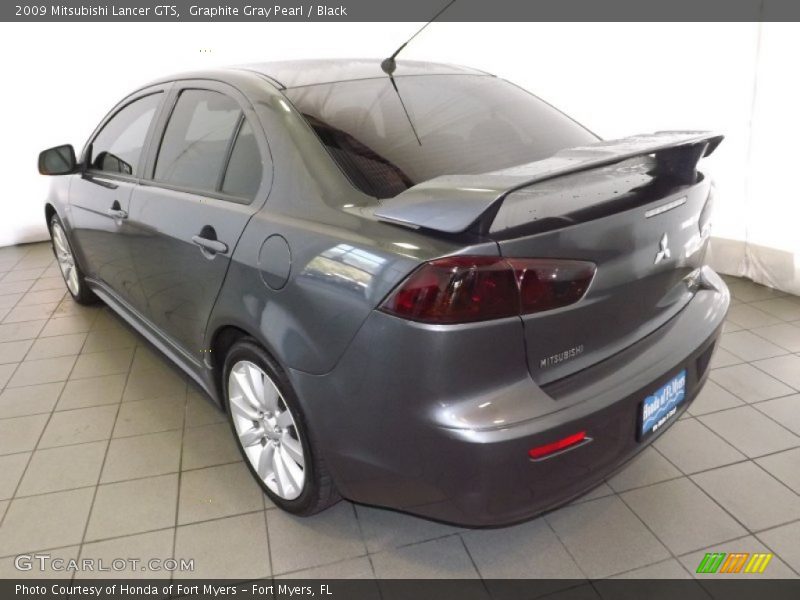 Graphite Gray Pearl / Black 2009 Mitsubishi Lancer GTS