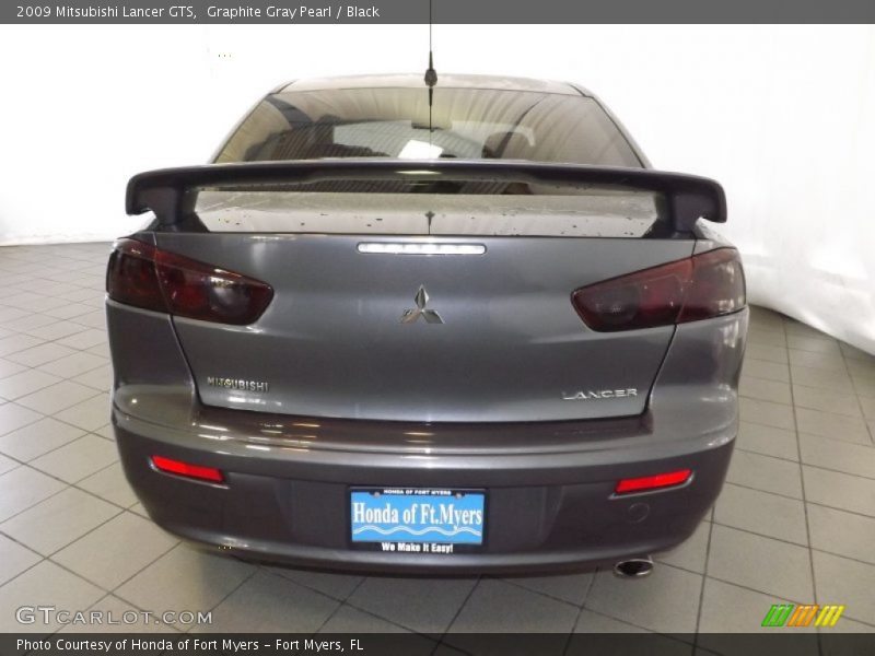 Graphite Gray Pearl / Black 2009 Mitsubishi Lancer GTS
