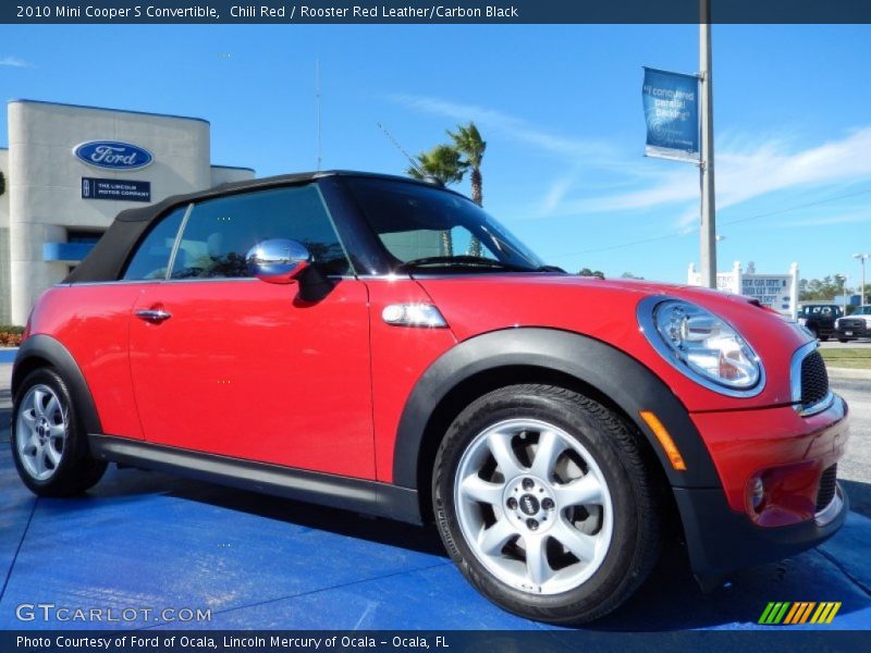Chili Red / Rooster Red Leather/Carbon Black 2010 Mini Cooper S Convertible