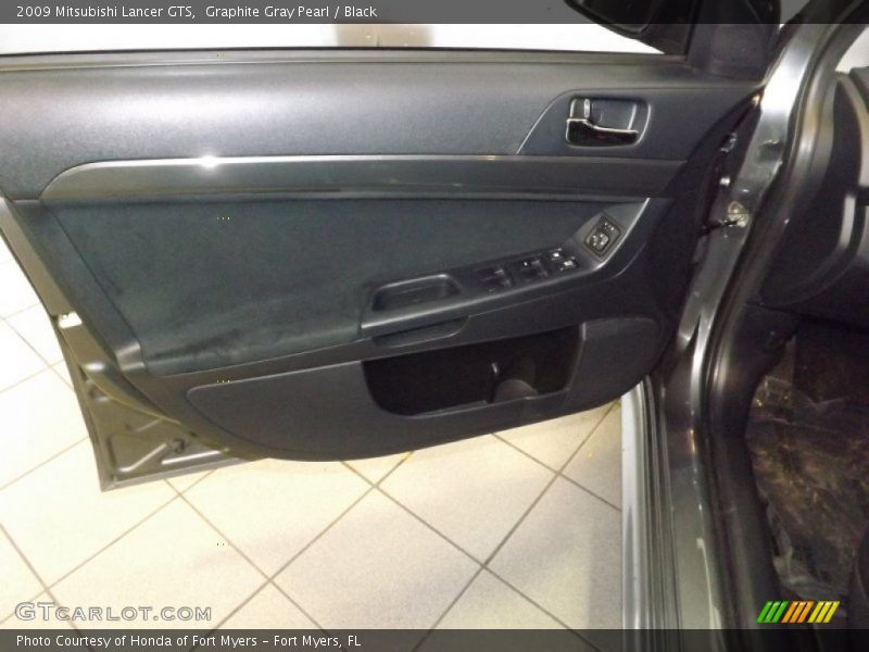Graphite Gray Pearl / Black 2009 Mitsubishi Lancer GTS