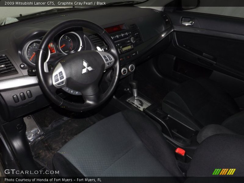 Graphite Gray Pearl / Black 2009 Mitsubishi Lancer GTS
