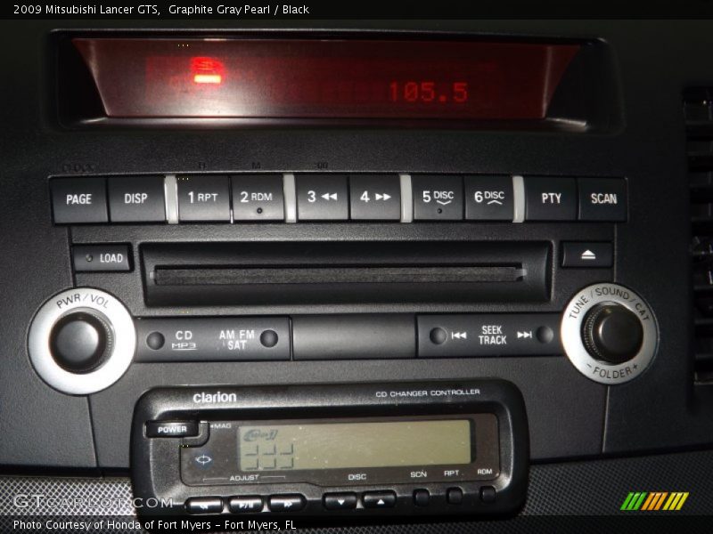 Graphite Gray Pearl / Black 2009 Mitsubishi Lancer GTS