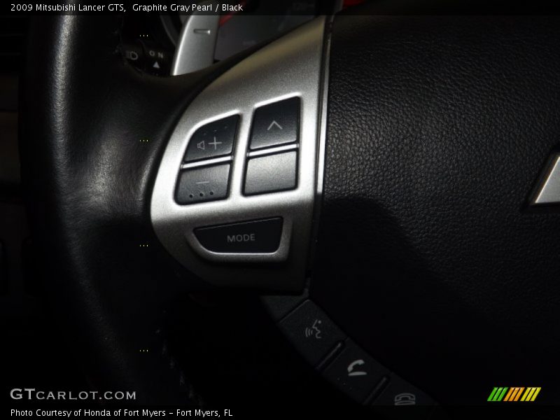 Graphite Gray Pearl / Black 2009 Mitsubishi Lancer GTS