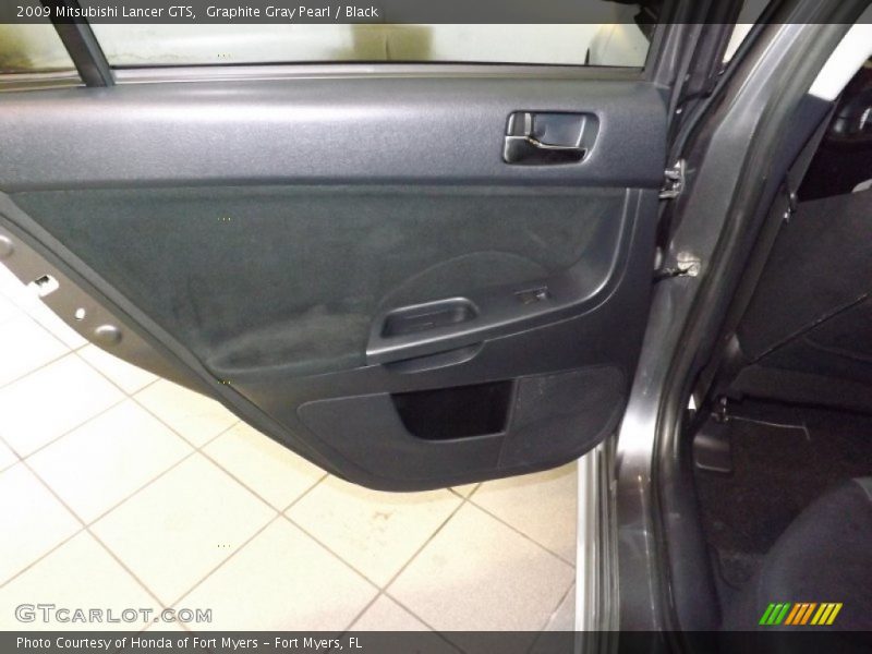 Graphite Gray Pearl / Black 2009 Mitsubishi Lancer GTS